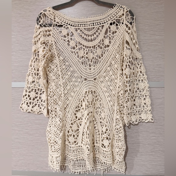 Other - Knit Swimwear Cover up in one size in Cream
